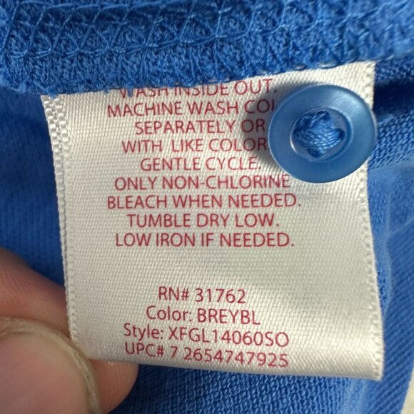 Faded Glory Womens Blue Polo Shirt XL 16-18 Cotton/Spandex Blend - Picture 4 of 4